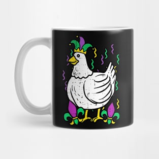 Mardi Gras Chicken  Outfit Farming Men Women Kids Mug